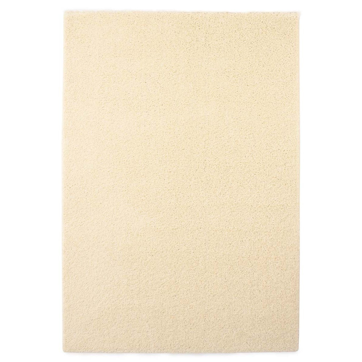 Tapeso Hoogpolig vloerkleed shaggy Trend effen - crème - 100x200 cm