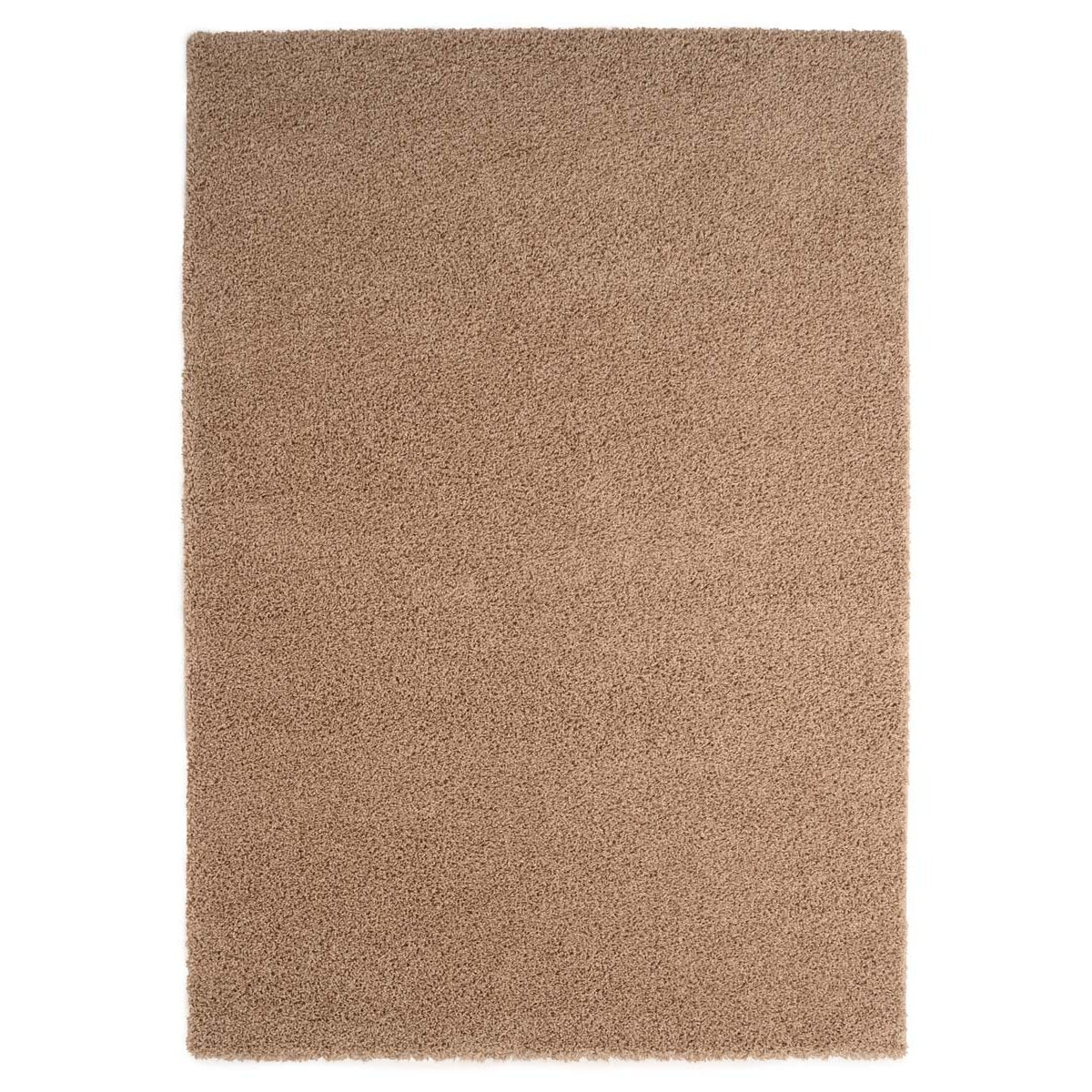 Tapeso Hoogpolig vloerkleed shaggy Trend effen - beige - 200x300 cm