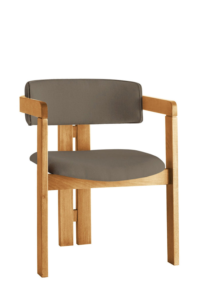 Giga Meubel - Eetkamerstoel Naturel - Bruin|Linnen - Cozy