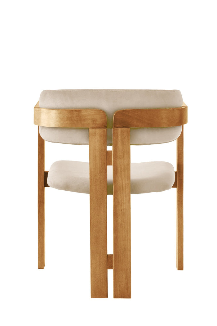 Giga Meubel - Eetkamerstoel Naturel - Beige|Velvet - Cozy