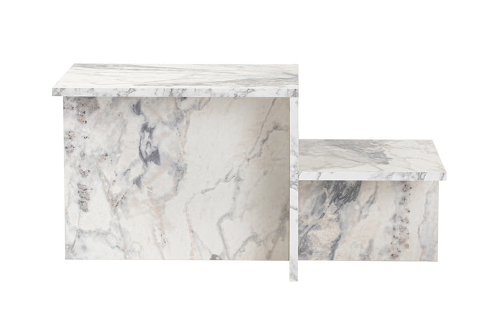 Giga Meubel - Salontafel Wit Hout - 80x40x40cm - Harmony