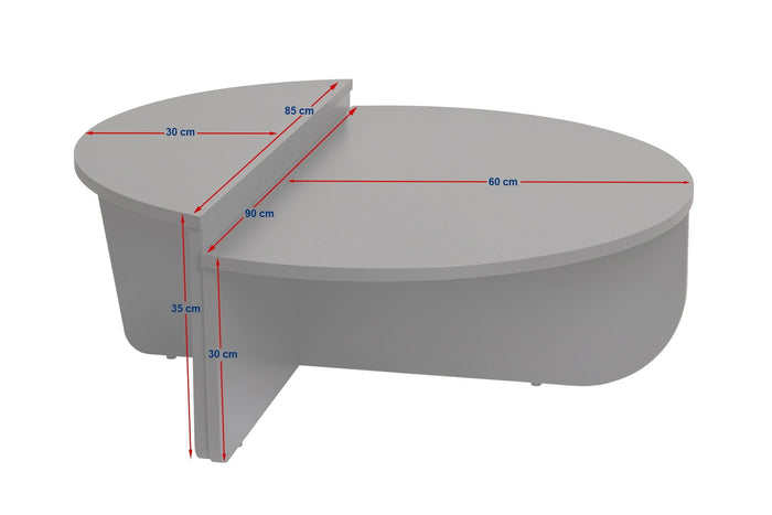 Giga Meubel - Salontafel Travertin Melamine - 90x90x35cm - Orion