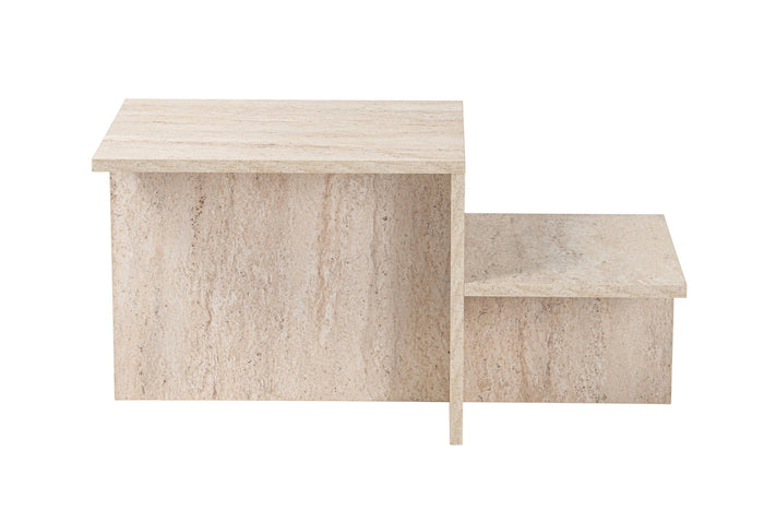 Giga Meubel - Salontafel Travertin Hout - 80x40x40cm - Harmony