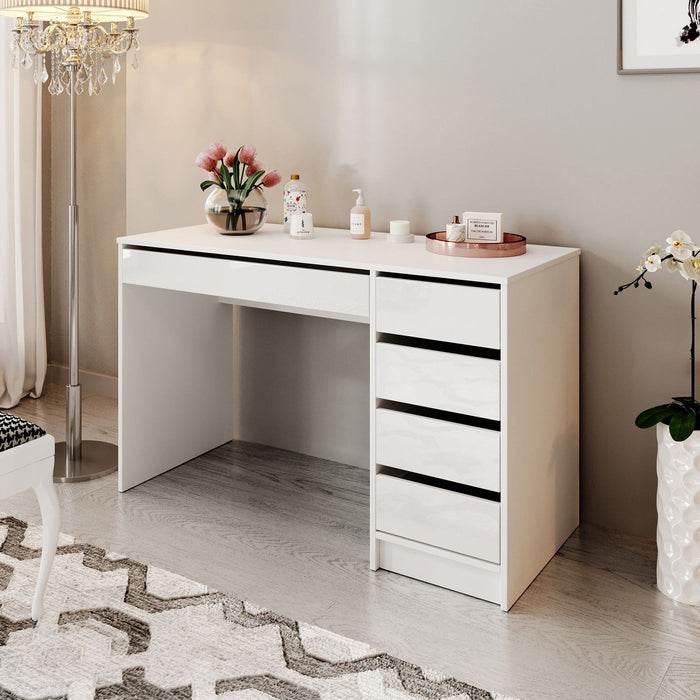 Meubella - Kaptafel Arco - Wit hoogglans - 120 cm