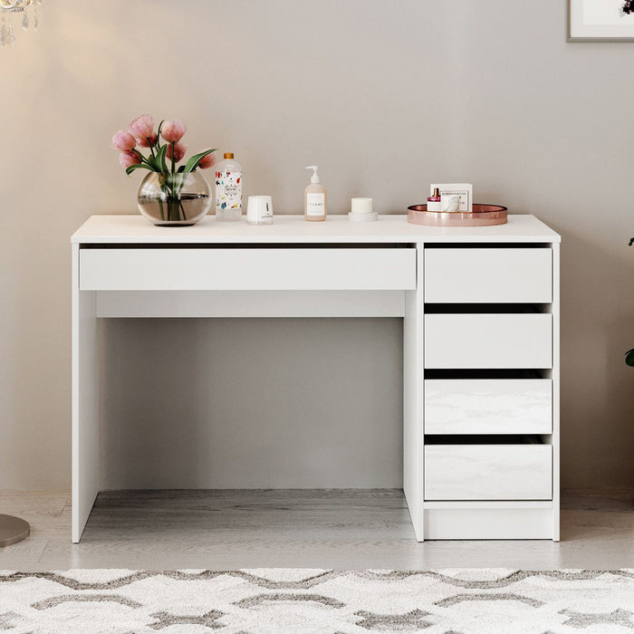Meubella - Kaptafel Arco - Wit hoogglans - 120 cm