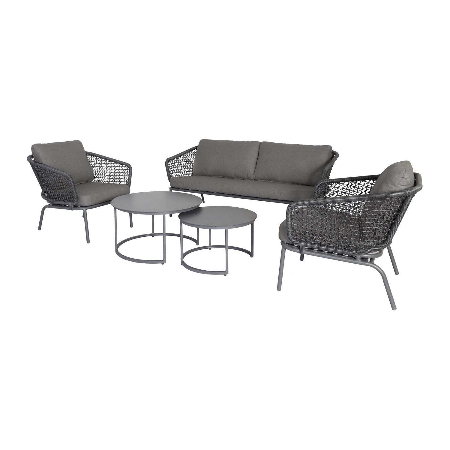 by fonQ Wire Loungeset - 2-Zitsbank en Tuinstoelen