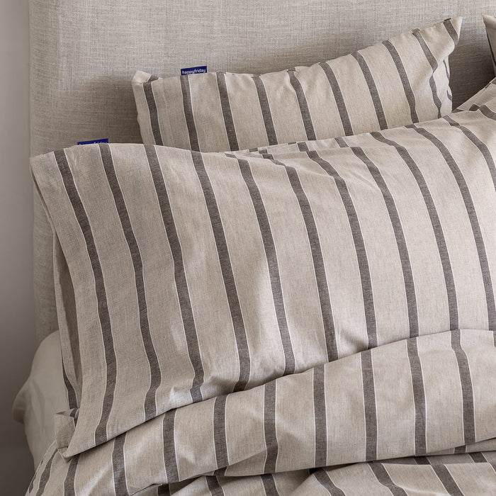 Laga Kussenhoes Happyfriday, Beige, 100% Katoen, de kwaliteit van 150 hilos