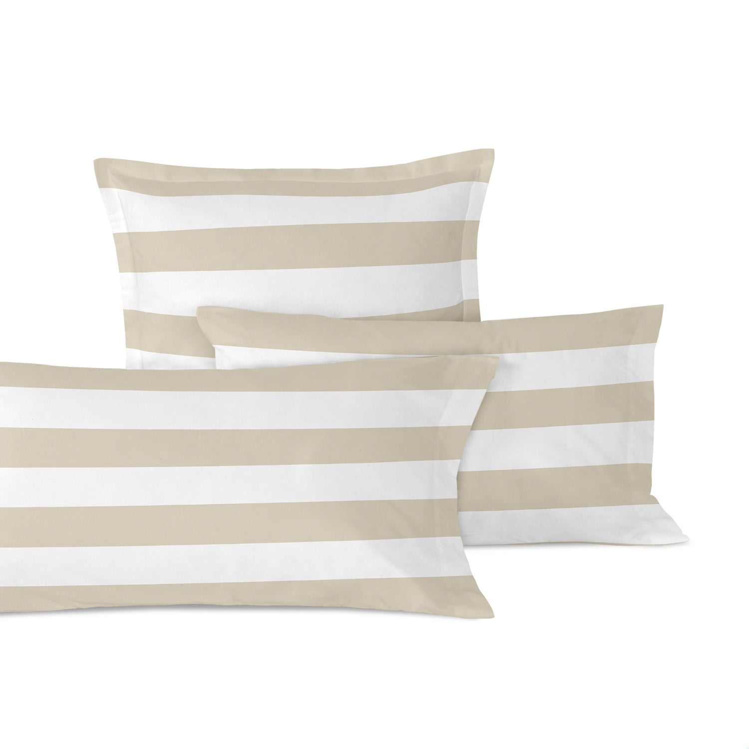 Breton Kussenhoes Beige Happyfriday, Beige, 100% katoen, de kwaliteit van 150 TC