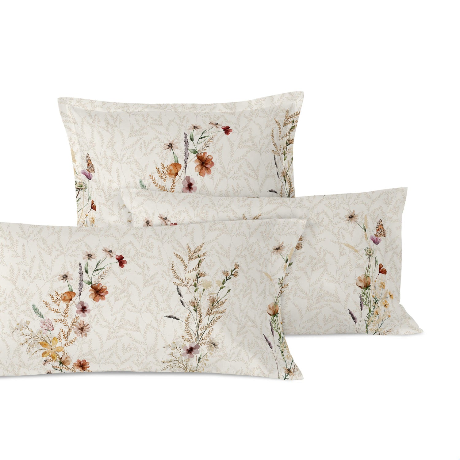 Wild flowers Kussenhoes 45x110 cm (Bed 90) Happyfriday, Veelkleurig, 100% katoen, de kwaliteit van 60 fils|cm2