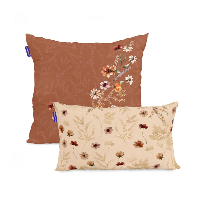 Wild flowers Decoratieve kussen 50x50 + 50x30 cm Happyfriday, Veelkleurig, 100% katoen, de kwaliteit van 60 fils|cm2