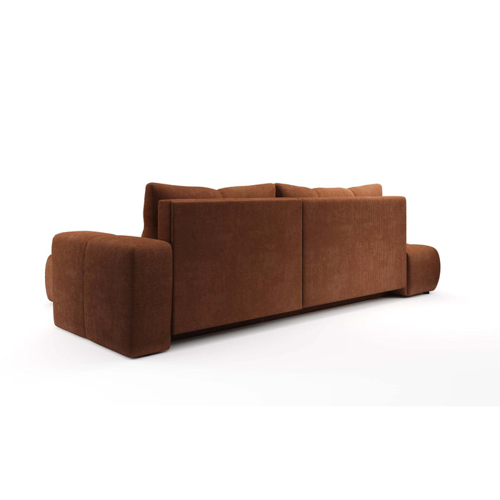 by fonQ Charme Hoekbank Rechts  met Slaapfunctie - Chenille - Terra
