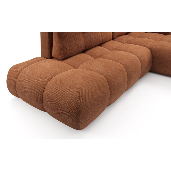 by fonQ Charme Hoekbank Rechts  met Slaapfunctie - Chenille - Terra