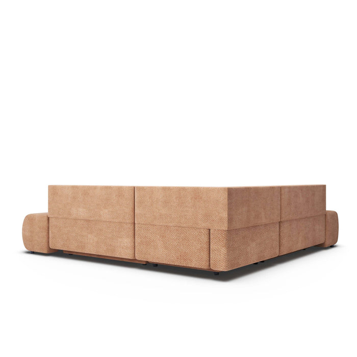 by fonQ Wisp Hoekbank Links/Rechts met Slaapfunctie - Chenille - Terra