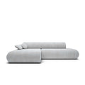 by fonQ Wisp Hoekbank met Chaise Longue Links met Slaapfunctie - Chenille - Grijs
