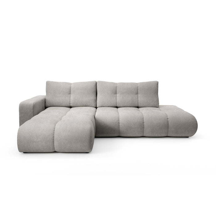 by fonQ Charme Hoekbank Links  met Slaapfunctie - Chenille - Lichtgrijs