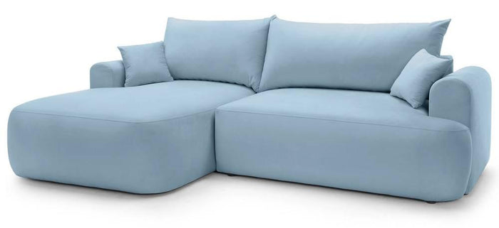 NADUVI Collection Hoekslaapbank Philipa links met opbergvak velvet