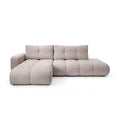 by fonQ Charme Hoekbank Links  met Slaapfunctie - Chenille - Greige