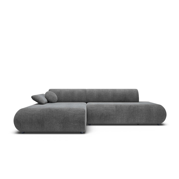 by fonQ Wisp Hoekbank met Chaise Longue Links met Slaapfunctie - Chenille - Antraciet