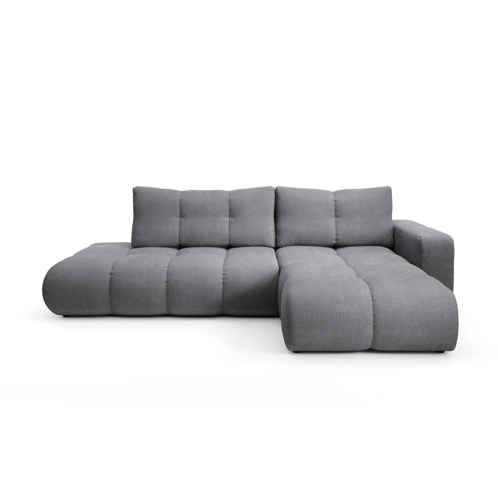 by fonQ Charme Hoekbank Rechts  met Slaapfunctie - Chenille - Donkergrijs