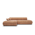 by fonQ Wisp Hoekbank met Chaise Longue Links met Slaapfunctie - Chenille - Terra