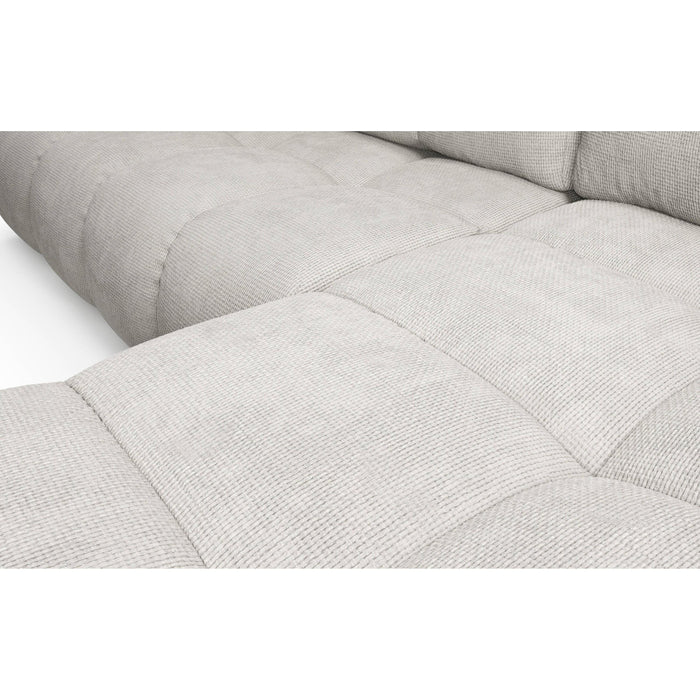by fonQ Charme Hoekbank Rechts  met Slaapfunctie - Chenille - Lichtgrijs