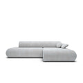 by fonQ Wisp Hoekbank met Chaise Longue Rechts met Slaapfunctie - Chenille - Grijs