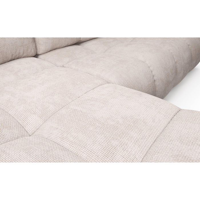 by fonQ Charme Hoekbank Links  met Slaapfunctie - Chenille - Greige