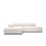 by fonQ Wisp Hoekbank met Chaise Longue Links met Slaapfunctie - Chenille - Greige