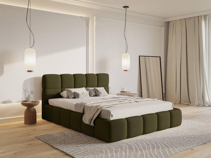 NADUVI Collection Bedframe Chloe bouclé 140 x 200 cm