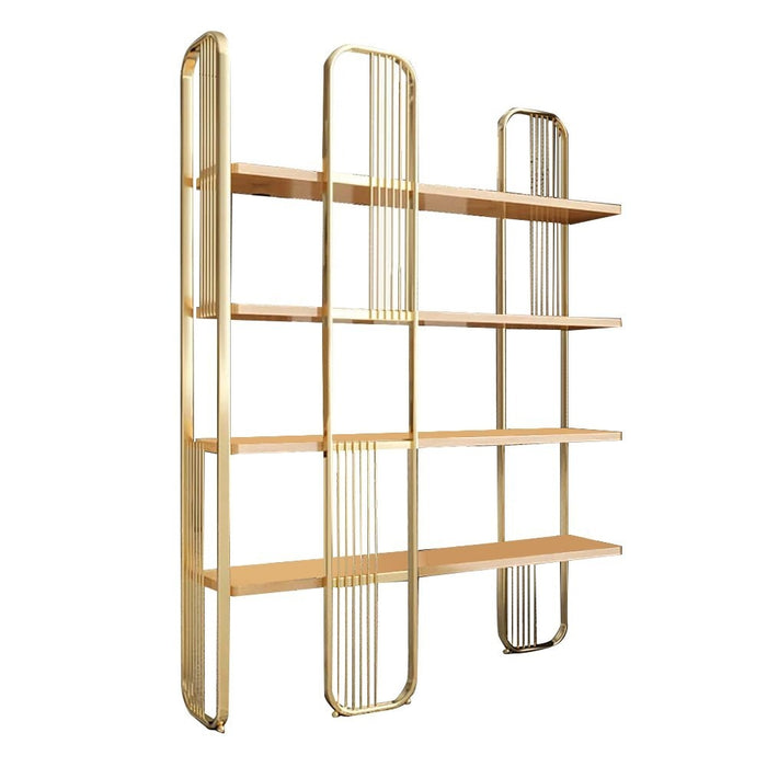Giga Meubel - Boekenkast Goud Metaal - 125x28x180cm - Sierra