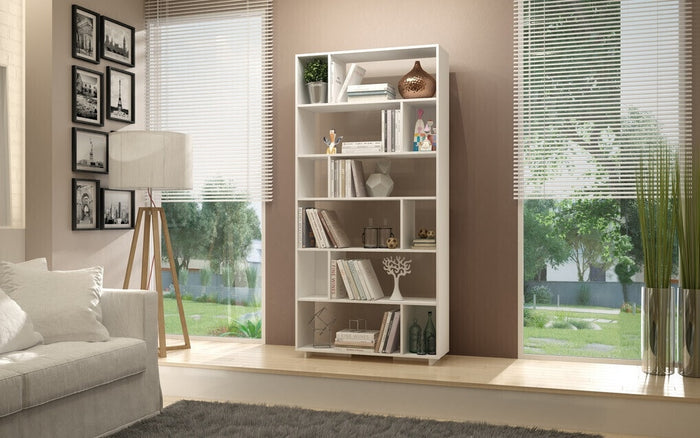 Giga Meubel - Boekenkast Wit Hout - 90x25x188,6cm - Form