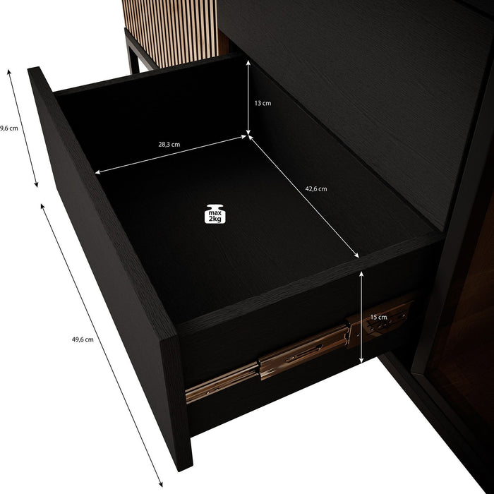 Meubella - Legend 2 - Dressoir - Beige - 153x39x83 cm