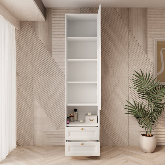 Meubella - Schoenenkast Rumble - Wit - 54 cm