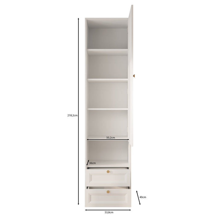 Meubella - Schoenenkast Rumble - Wit - 54 cm