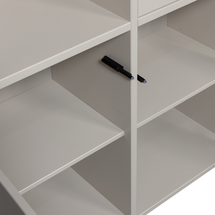 WOOOD Meggy Opbergkast Rechts - Grenen hout - Dust|Grijs - 215x108x40