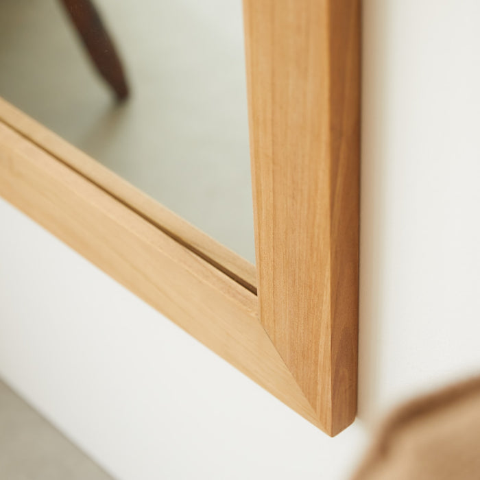 Tikamoon - Teakhouten decoratieve spiegel 120x90 cm Tona