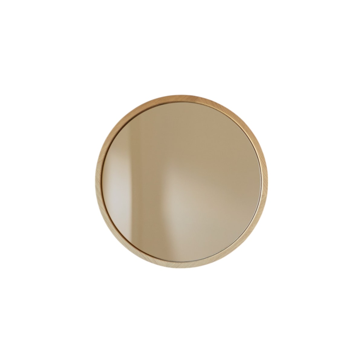 Tikamoon - Ronde massief eiken spiegel 50x50 Fanie