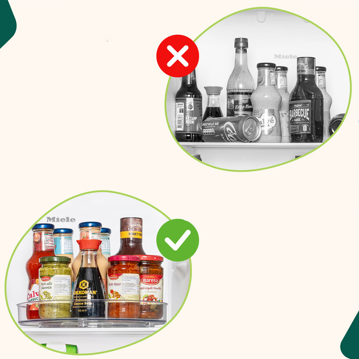 XIVADA Draaiplateau Suna - 23 & 27 cm - Rond - Transparant - Set van 2