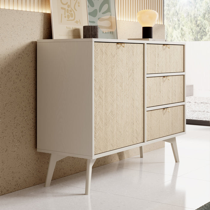 Meubella - Dressoir Essence - Beige - Licht eiken - 106 cm