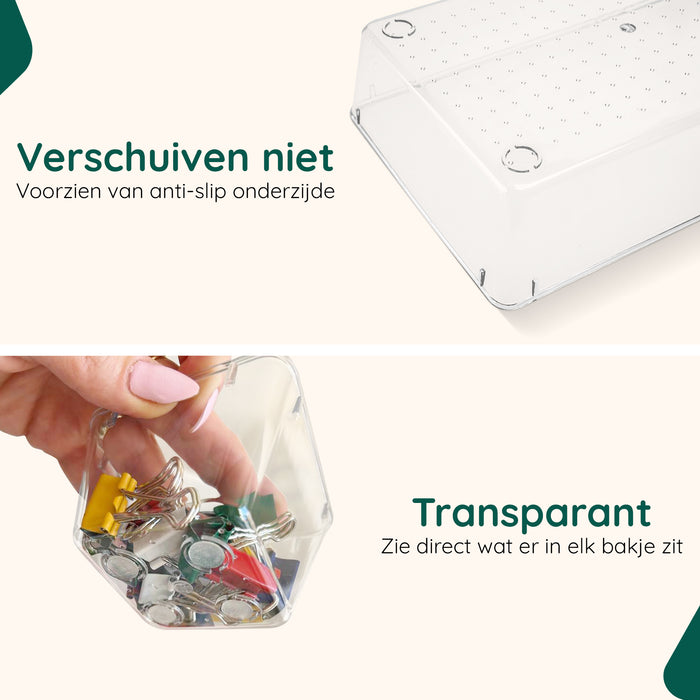 XIVADA Lade Organizer Ecca - Lade Verdeler - Pet - 25 stuks