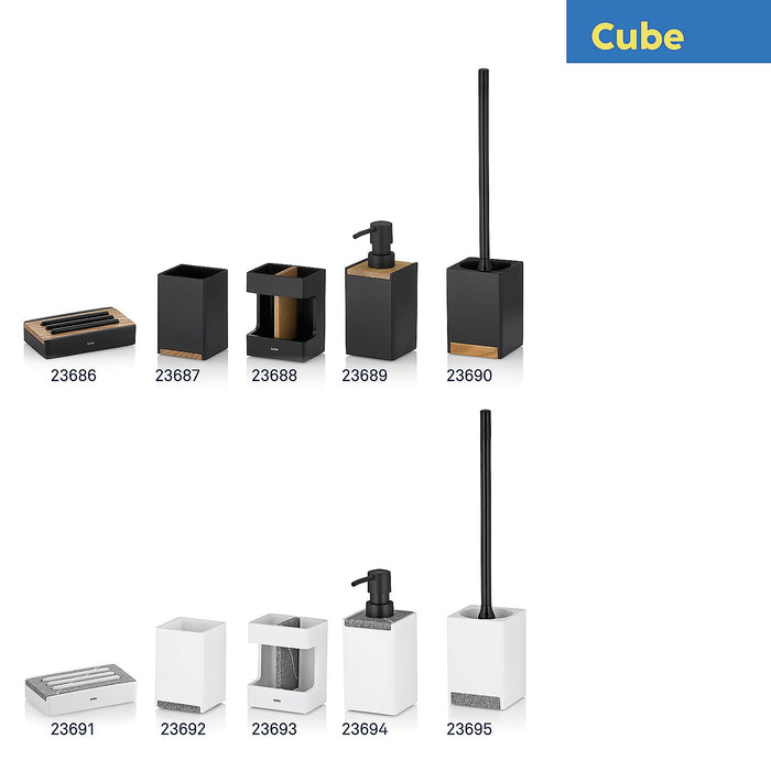 Kela - Wc-borstel Houder, Hout, Zwart - Kela | Cube