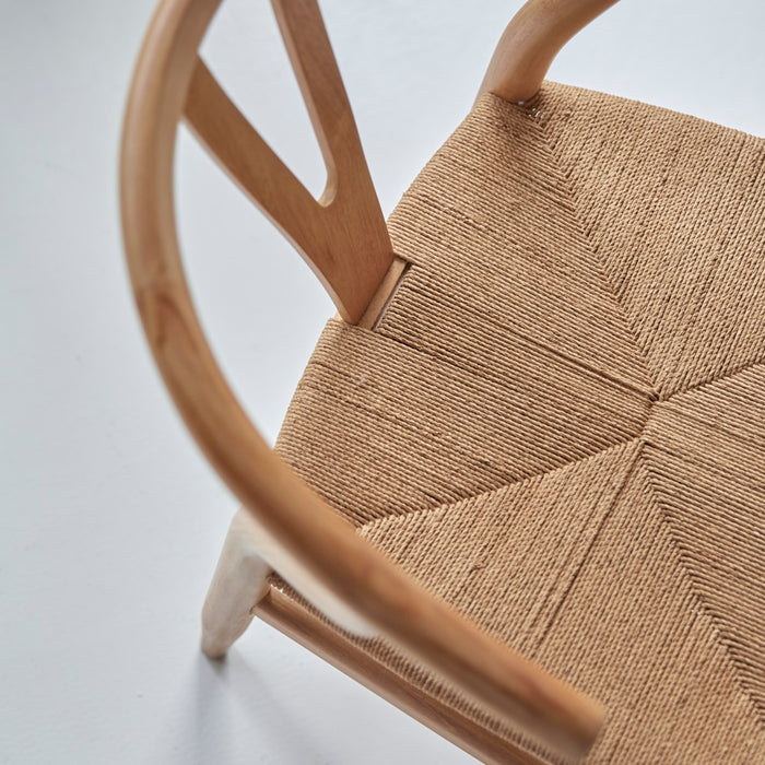 Tikamoon - Stoel van licht massief teakhout met vlechtwerk Blaise