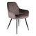 Harbo Dining Chair - Dining Chair, velvet, mushroom, black legs