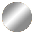 Jersey Mirror - Mirror, steel, brass look, ø100 cm