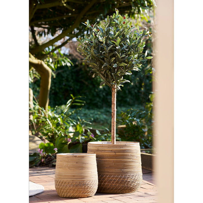 Moro Baskets - Baskets, kubu rattan, nature set of 2