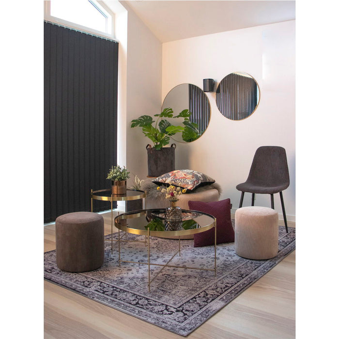 Jersey Mirror - Mirror, steel, brass look, ø80 cm