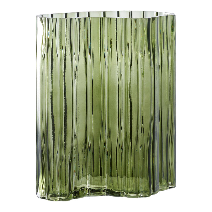 Vase - Vase, glass, smoked green 21x12x26,5 cm