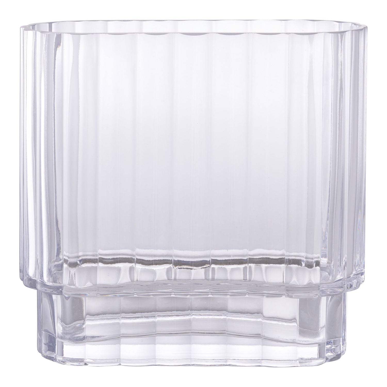 Vase - Vase, glass, clear 20x9x19,5 cm