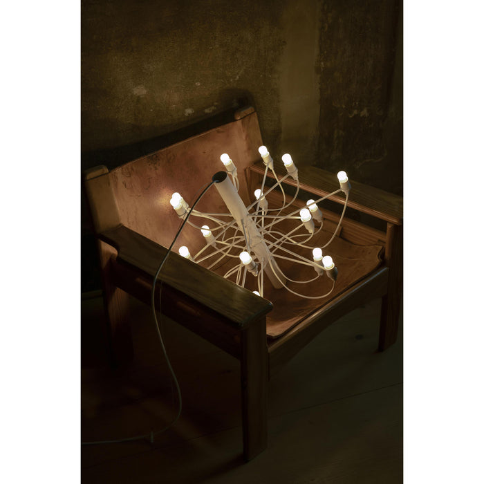 2097|18 by Gino Sarfatti kroonluchter Ø69 opaal messing