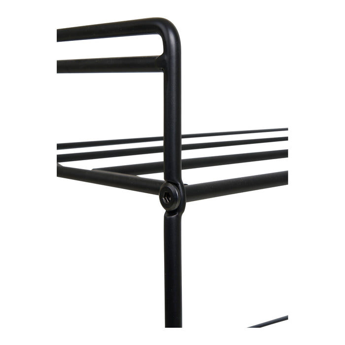 Swansea Shoe Rack - Shoe Rack, steel, 3 shelves, black 49,5x25x60 cm